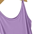thumbnail image 4 of Duoif Spaghetti Strap Tank Top for Women Sleeveless Tops with Built in Bras Shelf Bra Padded Shirt 2025 Casual Tanks Loose Fit Womens Shirts Purple XL, 4 of 6