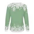 thumbnail image 6 of Dezsed Womens Christmas Shirts Clearance Shirts for Women Casual Christmas Printed Round Neck Long Sleeve Pullover Blouse Sweatshirt Tops Green XL, 6 of 6