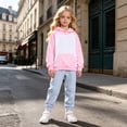 thumbnail image 2 of Kids Girls Tracksuit Clothes Set Long Sleeve Hoodie Sweatshirt Pants Two Piece Color Casual Outfit For Toddler Casual Pants Set 9-10 Years, 2 of 4