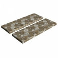 thumbnail image 1 of Floral Bench Cushion Set of 2, Ornamental Flower Design Various Color Combinations Styles Diagonal Pattern, Standard Size Foam Pad and Decorative Cover, Sepia Amber Grey, by Ambesonne, 1 of 4