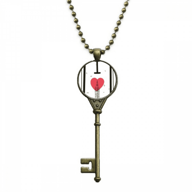 Key necklace hot sale with words