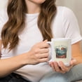 thumbnail image 2 of 15 fl oz Ceramic Mug, Folly Beach, South Carolina, Palm Trees and Beach Scene, Block Lines, Contour, Dishwasher & Microwave Safe, 2 of 5