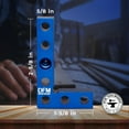 thumbnail image 4 of DFM Tool Works Small Square and Center Finder - Mini Square Tool with 11/32" Center Marking Hole Woodworking, Carpenter Engineering Square, Center Marking Tool, Made in USA - Blue, 4 of 4