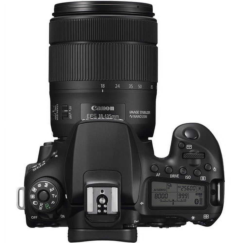 Canon EOS 90D DSLR Camera + Canon 18-135mm IS USM Lens + 500mm preset Zoom Lens+ 2.2x Telephoto Lens + 0.43X Wide Angle Lens + Backup Battery + UV-CPL-FLD Filter - image 5 of 6