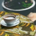 thumbnail image 3 of Ambesonne Floral Design Fitted Round Tablecloth, Spring White Asters, 36"- 40" Diameter, Pistachio Green Mustard, 3 of 5