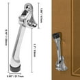 thumbnail image 4 of 2pcs 4 Inch KickDown Door Stopper,Heavy Duty Door Stop with Non-Slip Rubber Tip for Wood Concrete Tiled Carpeted Floors,Brushed Nickel, 4 of 6
