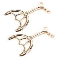 Topbathy 2Pcs Ceiling Fan Blades Arms Golden Zinc Alloy Replacement For Indoor Outdoor Ceiling Fans 6.7X4.3X1.8in