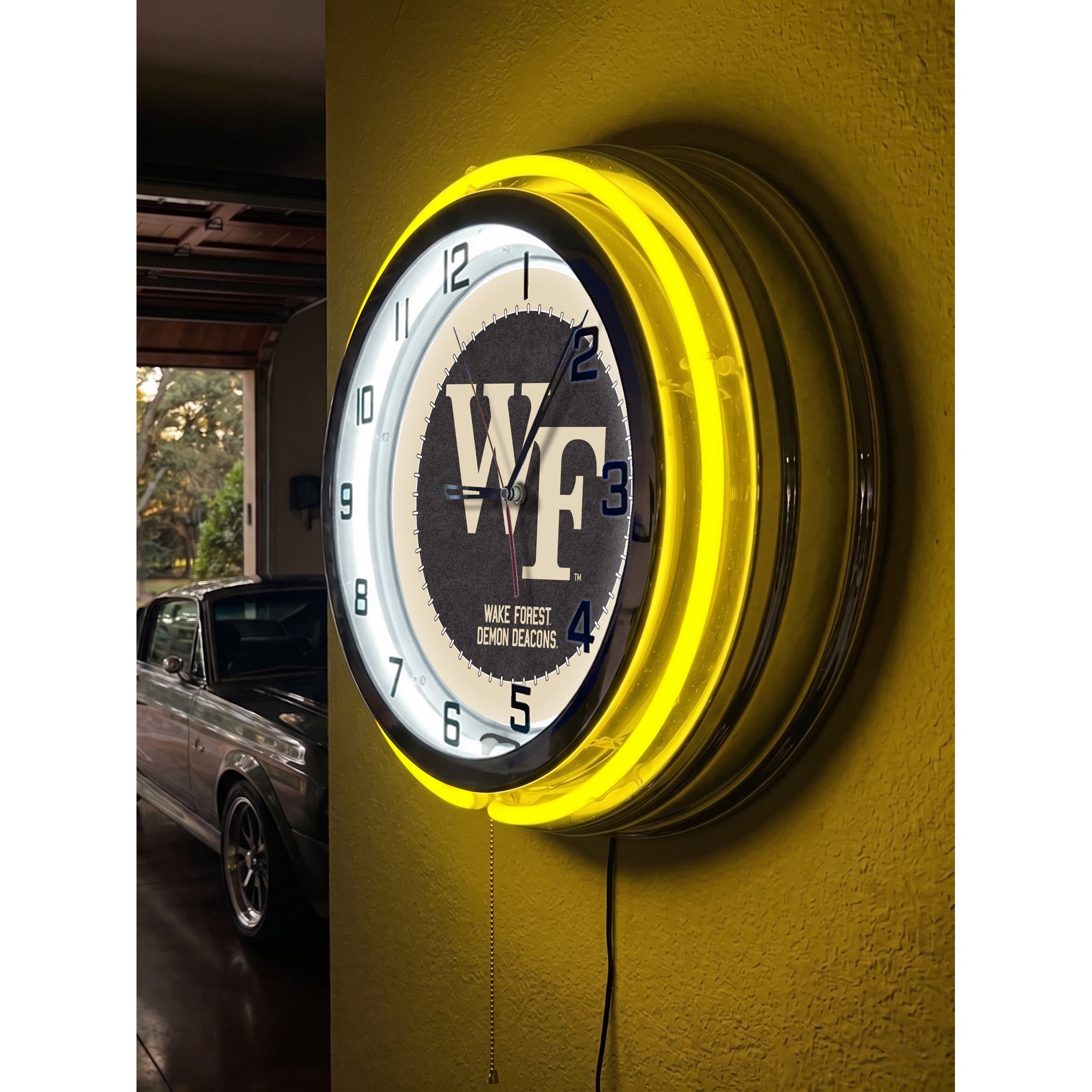Wake Forest University 19 Double Neon Wall Clock