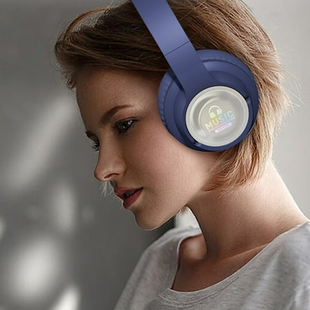 BCZHQQ Luminous Colorful Light: True Wireless Bluetooth Earphones - HiFi Sound Noise Reduction Perfect for Sports Games & Music