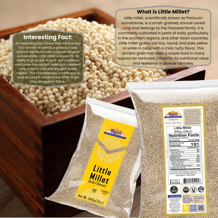 Rani Little Millet Seeds, 28oz, Gluten Friendly Kosher Vegan