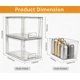 thumbnail image 3 of Paquete de 2 cajones grandes apilables de almacenamiento de cocina, contenedores organizadores de alimentos transparentes con asas, se monta fácilmente para baño, cocina, despensa, clóset, 3 of 4
