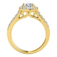 thumbnail image 3 of Aonejewelry 1 Carat Halo Round Diamond Hand-Crafted Engagement Ring In 14k Yellow Gold, 3 of 4