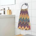 thumbnail image 3 of Yayeee 100% Cotton Hand Towels for Bathroom 16" x 28" Soft Absorbent Kitchen Towel, Brown Geometric, 3 of 7