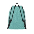 thumbnail image 2 of Picia Teal Green Glitter Printed Canvas Daypack - Stylish and Durable Vintage Compact Backpack - Class, Work, Travel, or Laptop Bookbag,Organized Compartments-Medium, 2 of 6