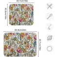 thumbnail image 3 of SKYSONIC Dish Drying Mat for Kitchen Counter Flowers Paisley Eco Friendly Drying Mat - Easy to Clean Heat Resistant Dish Mat - 16x18, 3 of 6