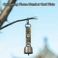 thumbnail image 3 of Frogued Outdoor Bell Charm Hanging Buckle Retro Style Collar Charm DIY Jewelry Accessories Ornament Faux Leather Band Pet Bell Tag Keychain Pendant Camping Accessories (Khaki), 3 of 13