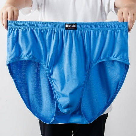 Clearance & Promo  Men s High Waisted Underwear  Cotton Plus Size  Comfortable Fit  Breathable  All-Day Wear  Everyday Comfort  Womens Plus Tops | Sky Blue 4XL | Sopatenor