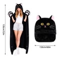 thumbnail image 4 of Cute Red Fox Wearable Fleece Blanket Hoodie Cape with Bow and Paws for Women Comfortable Home Wear Gift Idea, 4 of 6