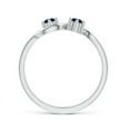 thumbnail image 2 of ANGARA Natural Round Two Stone Twist Blue Sapphire Ring in 14K White Gold for Women (Size-3.2mm) | September Birthstone, Birthday, Anniversary, Jewelry Gift for Women | Natural Blue Sapphire Ring, 2 of 7