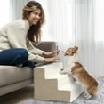 thumbnail image 5 of Precious Tails High Density Foam Sherpa Top Wide 3 Steps for Dog/Cat, 5 of 8