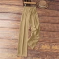 thumbnail image 7 of YOZGXEG Wide Leg Pants Women Women Wide Leg Linen Cotton Blend Pants Elastic Waist Casual Loose Trousers With Pockets Yellow S-3Xl, 7 of 7