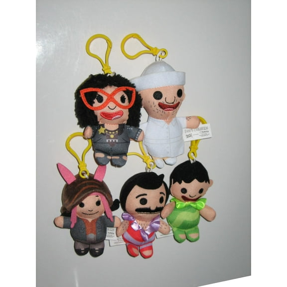 Bob's Burgers 4-Inch Clip-On Plush Keychain Lot - (5 Plushes)