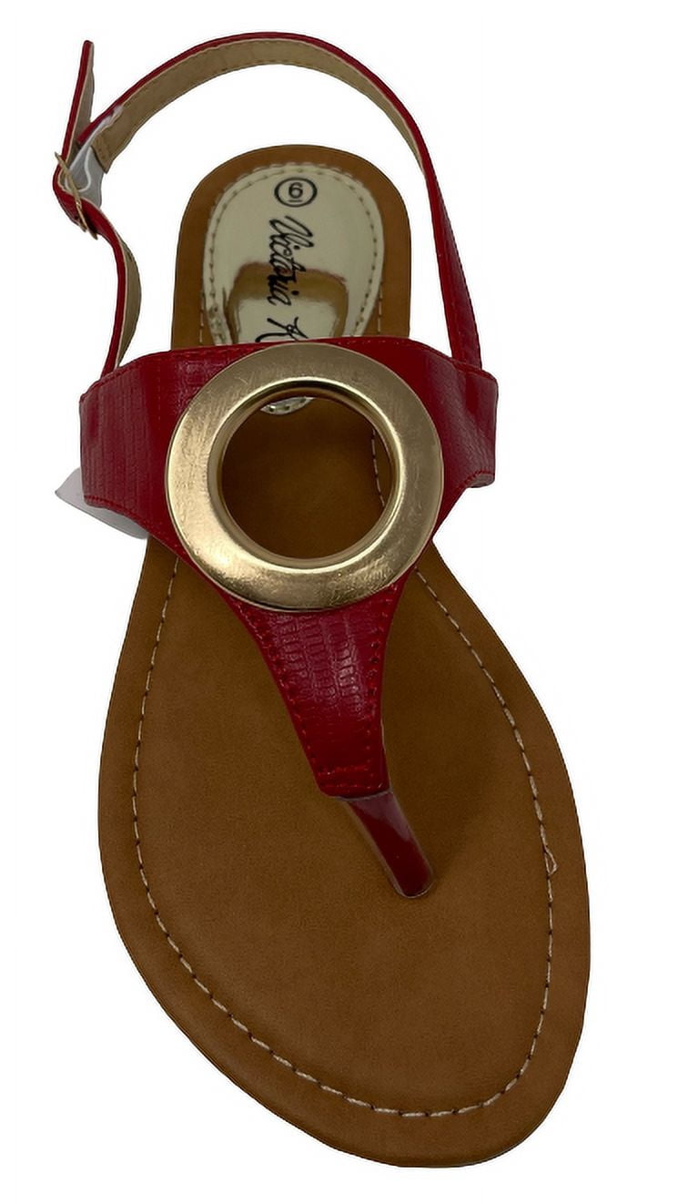 Victoria K Women's Gold Ring Sandals