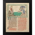 thumbnail image 2 of Unknown 13th Century Illuminator 12x14 Black Modern Framed Museum Art Print Titled - An Angel Casting a Millstone into the Sea, 2 of 5