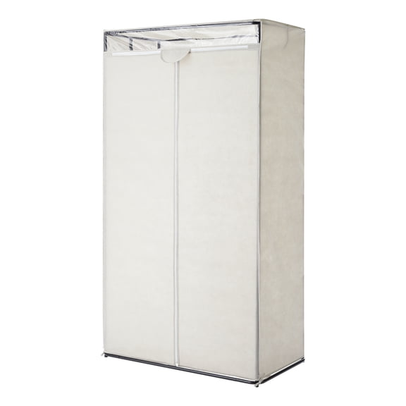 Mainstays 1-Tier Portable Zippered Closet Storage Organizer for Clothes, 36", Grey Pumice, Bedroom