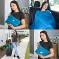 thumbnail image 5 of BlueHills Premium Soft Travel Blanket Pillow Airplane Mini - Teal Blue, 5 of 9