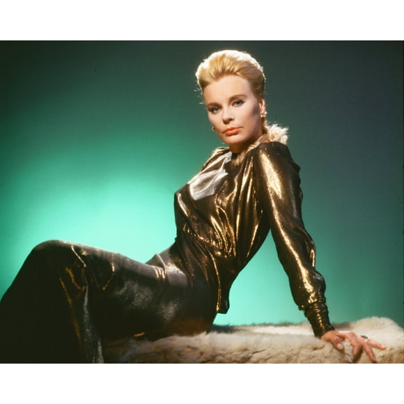 Elke Sommer - Gold Dress/ Sitting on Fur Photo Print (10 x 8)