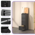 thumbnail image 5 of Metal File Cabinets, 4 Drawer Metal Vertical File Cabinet with Lock Office Home Steel Vertical File Cabinet for A4 Legal/Letter Size, Black Office File Cabinets,Metal Steel File Cabinets, 5 of 15