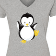 thumbnail image 4 of Inktastic Penguin Women's V-Neck T-Shirt, 4 of 5