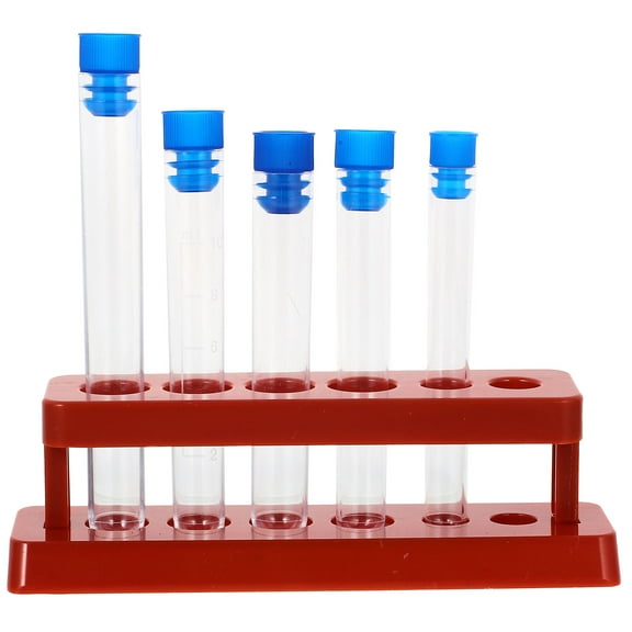 OFFIGAM 5-Pack Plastic Test Tube Rack for Lab Use, Science Equipment Organizer for Liquid Storage and Sample Holding