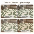 thumbnail image 7 of ODIKA 2'x3' Olive Green Cream Abstract Mid-Century Washable Accent Rug Retro Inspired Piquet Pattern with Modern Flair Pet Friendly, Bedside Mat for Bedroom, Nursery, RV, 7 of 7