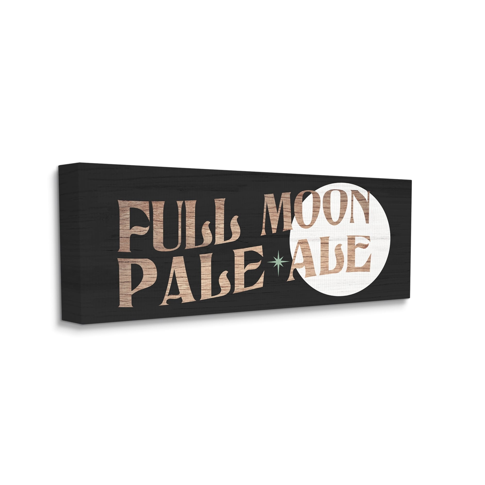 Stupell Industries Full Moon Pale Ale Rustic Moon Halloween Sign Graphic Art Gallery Wrapped Canvas Print Wall Art, Design by Daphne Polselli