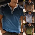 thumbnail image 6 of Men Casual Streetwear Button-Down Short Sleeve T Shirt Male Tees Tops Summer, 6 of 10