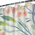 thumbnail image 4 of Floral Shower Curtain Watercolor Botanical Bathroom Decor Rustic Flower Design Fabric Bath Curtain for Tub Country Style Home Accessories with Hooks，36x72in(90x180cm), 4 of 5