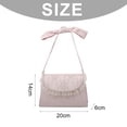 thumbnail image 2 of Bolso de mensajero para mujer, bolso de hombro, bolso de encaje, bolso retro con lazo, 2 of 5