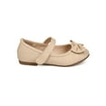 thumbnail image 2 of New Girl Floricienta Camila-07K Snakeskin Round Toe hook and loop Mary Jane Bow Flat, 2 of 5