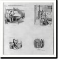 thumbnail image 2 of Historic Framed Print, [Scenes in a printing shop: marbling, burnishing, copper-plate press, & composition"]", 17-7/8" x 21-7/8", 2 of 9