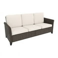 thumbnail image 3 of GAZEBETER Outdoor 3-Seat Patio Sofa,3-Seat Patio Wicker Couch,All-Weather Wicker Rattan Sofa Furniture Steel Frame with Deep Seat High Back No-Slip Cushioned Furniture Cover,Beige, 3 of 8