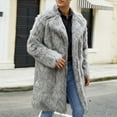 thumbnail image 6 of Men Faux Fur Long Coat Fluffy Fuzzy Jacket Lapel Open Front Cardigan Jackets Winter Warm Parka Overcoat Outwear, 6 of 6