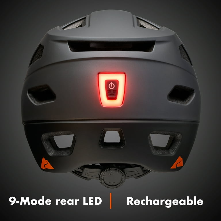 bike helmets on from rear Eskute Urban E-Bike Helmet with Light which means it enters a drivers field of view sooner and holds it longer through traffic and low Bicycle Helmet Brim | UPF50+