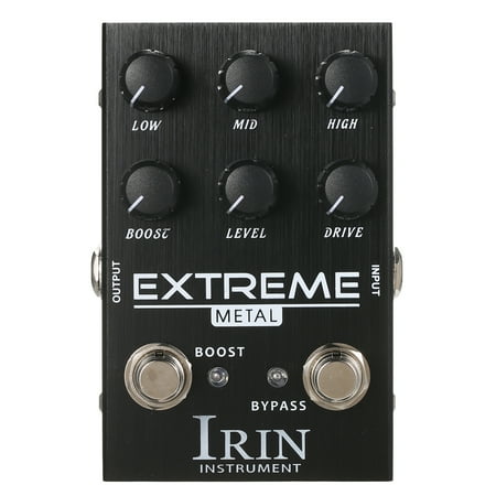 IRIN Distortion Guitar Effect Pedal Portable Guitar Effector with LOW//HIGH Frequency Boost Level Drive Controls for Electric Guitar - EXTREME