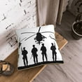 thumbnail image 5 of KLL Army Soldiers With Sniper Rifle On Duty Decorative Throw Pillow Covers Velvet Soft for Couch Sofa Bedroom Living Room Outdoor (No pillow core)- 20"x20", 5 of 5
