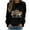Black, variant on Odeerbi Thanksgiving Sweatshirts For Women Fashion 2025 Casual Long Sleeve Round Neck Printed Ladies Hoodless Tops Black