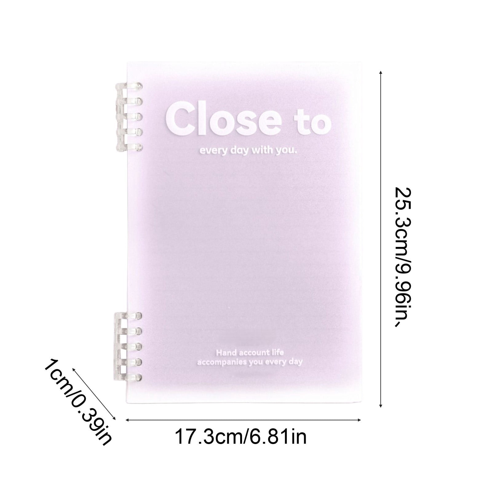 HBBKVI 2 Pack Notebook, B5 Horizontal Thickened Coil Notebook Excerpt Colorful Plastic Cover Notebook Quality Writing Paper No Additive