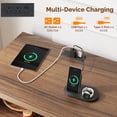 thumbnail image 2 of Ktaxon Nightstand with Wireless Charging Station and LED Lights, Night Stand Modern End Table with 2 Drawers, Bedside Table with Open Storage for Bedroom, White, 2 of 7