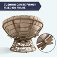 thumbnail image 5 of ZAFLY Wicker Papasan Chair, 360° Swivel Leisure Chair, Comfy Accent Chair - Beige, 5 of 11